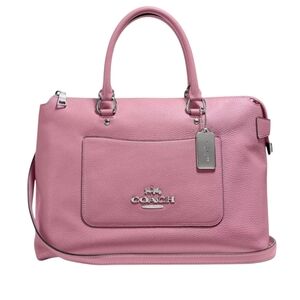 Coach Emma Satchel Crossbody Bag Pebble Leather Petal